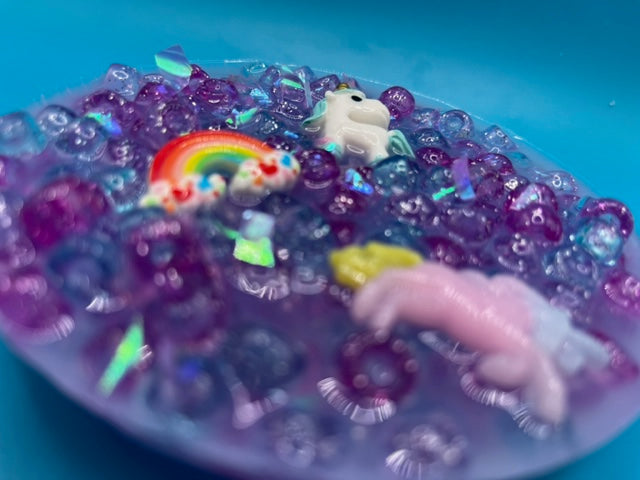 Unicorn and Rainbow Charm Silicone Picking Pad for Skin Picking, Dermatillomania, Picking Fidget, Picking Toy, Anxiety Relief, Fidget Picker
