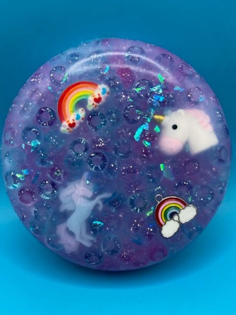 Unicorn and Rainbow Charm Silicone Picking Pad for Skin Picking, Dermatillomania, Picking Fidget, Picking Toy, Anxiety Relief, Fidget Picker