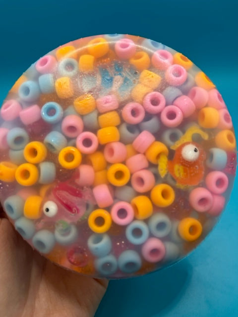 Pony Bead Fish Silicone Picking Pad for Skin Picking, Dermatillomania, Picking Fidget, Picking Toy, Anxiety Relief, Fidget Picker